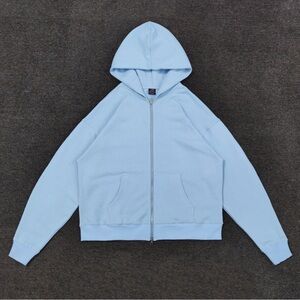 Corteiz Men's Light Blue Zip-Up Hoodie